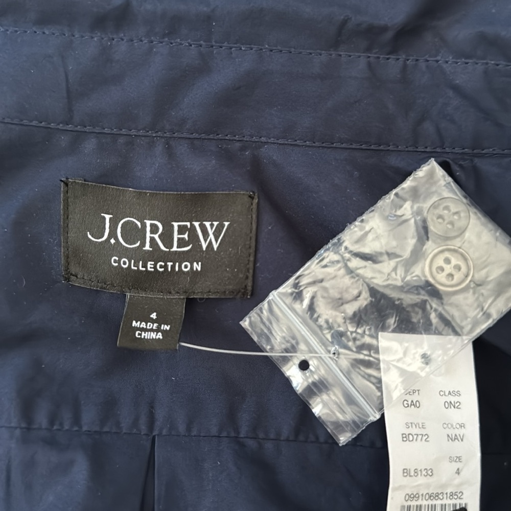 Ltd Edition - Sold Out Cotton Poplin Shirt with Feather Trim J.Crew Collection - Picture 6 of 10